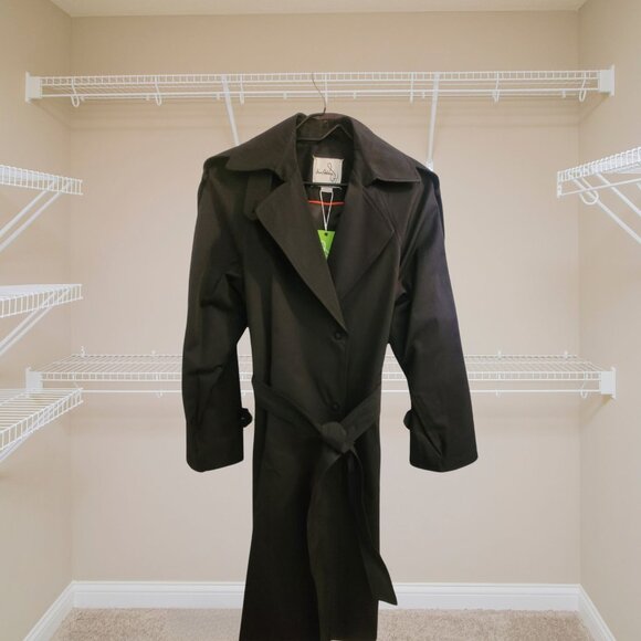 Sam Edelman Classic Trench, Navy - Picture 4 of 9